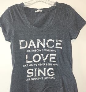 Zenana Outfitters Dance Love Sing Shirt Size Large